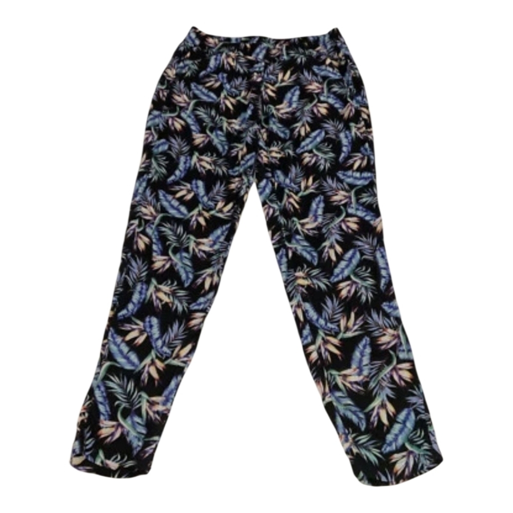Divided H&M Tropical Print Pants Sz 6 - Picture 2 of 5